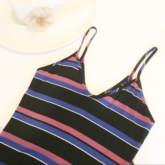 Express Dresses & Skirts - BOGO🆓 EXPRESS | Striped Ribbed Midi Dress